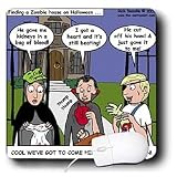Rich Diesslins Funny General Cartoons - Halloween - Zombie Trick or Treat - Mouse Pads