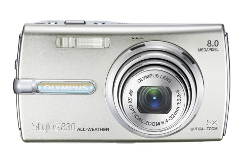 Olympus Stylus 830 8MP Digital Camera with Dual Image Stabilized 5x Optical Zoom (Silver)