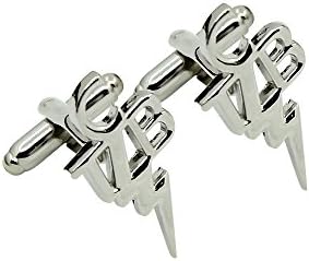 Et Silver Men's Initials Chrstimas Party Cufflinks
