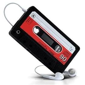 IPHONE 4 4S RETRO CASSETTE SILICONE CASE - BLACK