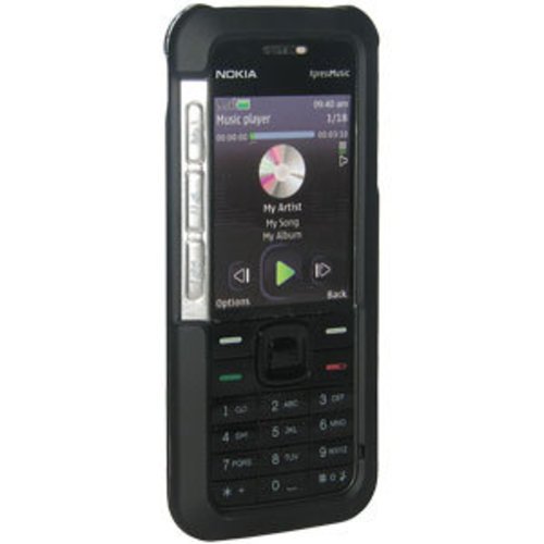 Amzer Rubberized Black Snap On Crystal Hard Case for Nokia XpressMusic 5310