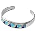 Jewelry : Sterling Silver Lapis and Opal Inlay Bracelet by Sajen