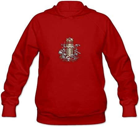 Metal Doctor Who Women'sL Ively Long Sleeve Hoodie Red