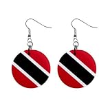 Trinidad and Tobago Flag Button Earrings