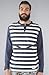 VGB The St. Tropez Henley in Navy Stripe,Tops for Men, Medium,Navy