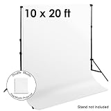 10 x 20 ft. Photo Studio White Muslin Backdrop + 10 x 10 ft. NEW Muslin Protector Kit, LimoStudio