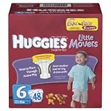 Huggies Supreme Little Movers Big Pack Size 6, 48-count (Pack of 2)