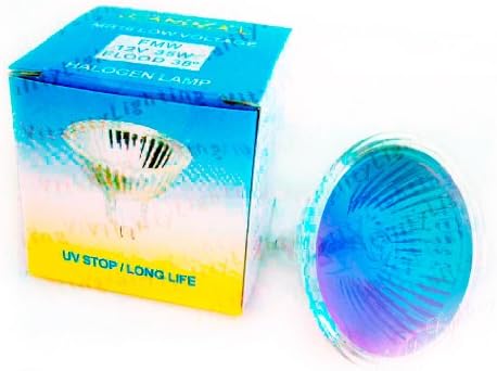 Blue MR16 35W 12V FMW Flood Lamp Color Halogen Light Bulb GU5.3 Base (10/pack)
