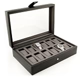 Image of Dulwich 12 Space Leather Watch Box with Luxury Lining