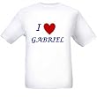 I LOVE GABRIEL - Name-series - White T-shirt