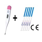 20 Ultra 10mIU Pregnancy Test + BabyMad Digital Basal Thermometer, Fertility/Ovulation Test Thermometer