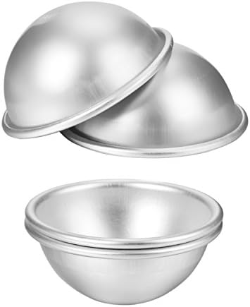 3pcs/set 3D Aluminum Half Ball Sphere Bath Bomb Cake Pan Tin Baking Mold Pastry Mould