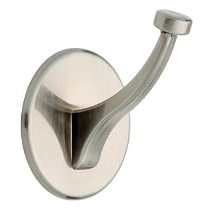 Liberty Hardware 128735 Pilltop Single Prong Design Self Adhesive Hook, Satin Nickel