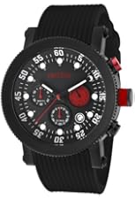 red line Men's RL-18101VD-01RD1-BB Compressor Black Textured/Black Silicone Watch