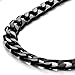 Powerful Mens Necklace Black 316L Stainless Steel Chain 18