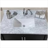 Euro Marble Vanity Top Finish: Carrera White, Bowl Configuration: White Bowl, Size: 31