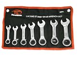 10-Piece Professional-Grade Chrome-Vanadium Stubby Gear Wrench Metric Set
