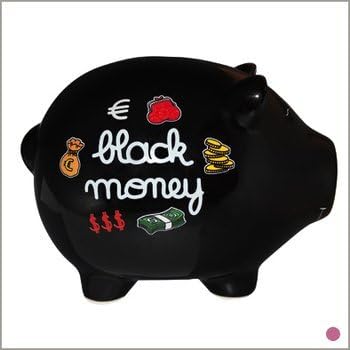 FRENCH GIANT PIGGY BANK GIFT BLACK MONEY