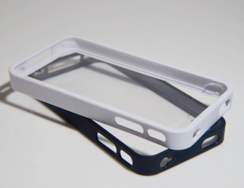 2pcs Black White Lovely Soft Trim High Clear Back Hard Cover Bumper Case for All iPhone 4 4S 4GS