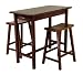 Kitchen & Housewares : Winsome 94344 Three Piece Kitchen Island Set with Saddle Stools