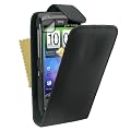 Neues Qualit�t Schwarz Leder Schutzh�lle Mit Magnetisch Befestiger F�r HTC Desire S Mit Frei Displayschutz Von Yousave