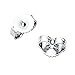 Authentic .925 Sterling Silver Heart Shaped Stud Earrings 4mm 0.50 Carat Total Weight