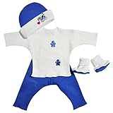 【未熟児】【低出生体重児】【早産児】【NICU】用 ベビー服：4点セット ブルーパピー (1360-2700g)