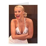 Denise Van Outen - Greeting Card (Pack of 2) - 7x5 inch - Art247 - Standard Size - Pack Of 2