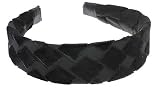 L. Erickson USA 1 1/2 Headband - Italian Velvet Stepping Stone Black