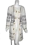 CHILLI PEPPER Hooded Cardigan in Ivory