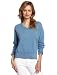 Mod-O-Doc Women's Terry Deep V-neck Top, Bluebell, Small