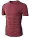 H2H Mens Casual Slim Fit Short Sleeve Crew-neck Summer T-Shirts of Various Colors