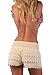 Cotton Natural Women's Lace Crochet Shorts Beach Miniskirts
