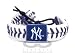 MLB New York Yankees Genuine Baseball Leather Bracelet wtih Blue Stitch