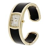 Geneva Platinum Polished Cuff Watch by Geneva