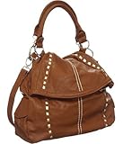 Flap-Over ''Metallic Trimmed'' Crossbody Bag