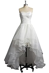 Strapless Organza Asymmetric Natural   Waistline Evening Dress/Prom Dress 