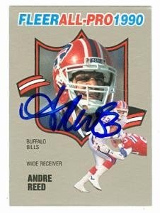 Andre Reed Autographed/Hand Signed football card (Buffalo Bills) 1990 Fleer #24 All Pro