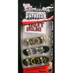 Tech Deck 96mm Super Sticker Pack with 3 Skateboards Fingerboard (One Random Set)