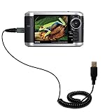 from Gomadic Coiled USB Cable for the Epson P-3000 Multimedia Photo Viewer with Power Hot Sync and Charge capabilities - uses Gomadic TipExchange Technology