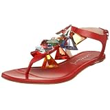 Casadei Women's 4144 Embellished Flat T-Strap Sandal