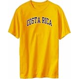 Costa Rica - Simple Countries Mens T-Shirt (Yellow, Sizes X-Small - XXX-Large)