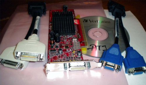 Dell ATI FireMV 2200 128MB Windows 7 Dual VGA Low Profile SFF PCI Express Video Graphics Card