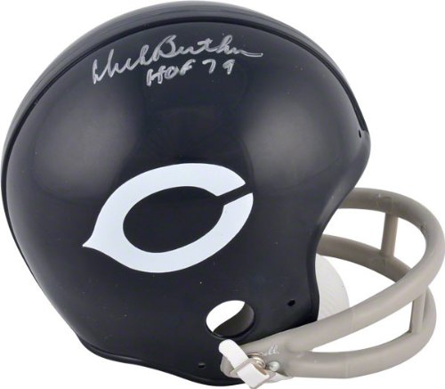 Mounted Memories Chicago Bears Dick Butkus Autographed Mini Helmet