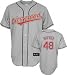 Travis Hafner Jersey: Adult 2010 Majestic Road Grey Replica #48 Cleveland Indians Jersey