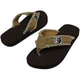 Minnesota Timberwolves Unisex Frayed Flip Flops - Khaki (Small)