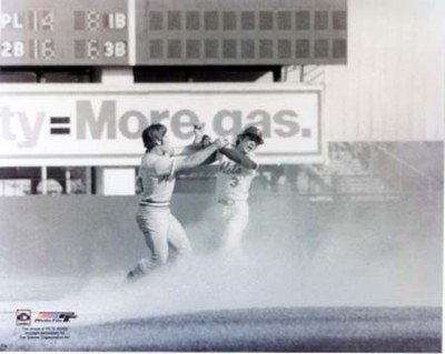 Pete Rose Cincinnati Reds 8x10 Photo (with Bud Harrelson Fighting)
