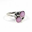 STERLING SILVER RING with Pink Mother of Pearl 12mm