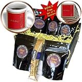 Beverly Turner Birthday Design 85th Birthday Red and Gold Design Coffee Gift Baskets... by 3dRose