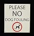 Please No Dog Fouling enamelled steel sign